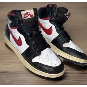 Nike Air Jordan 1 Retro High Toe Black Gym Red Bred 575441-061 (GS) Sz 5.5Y